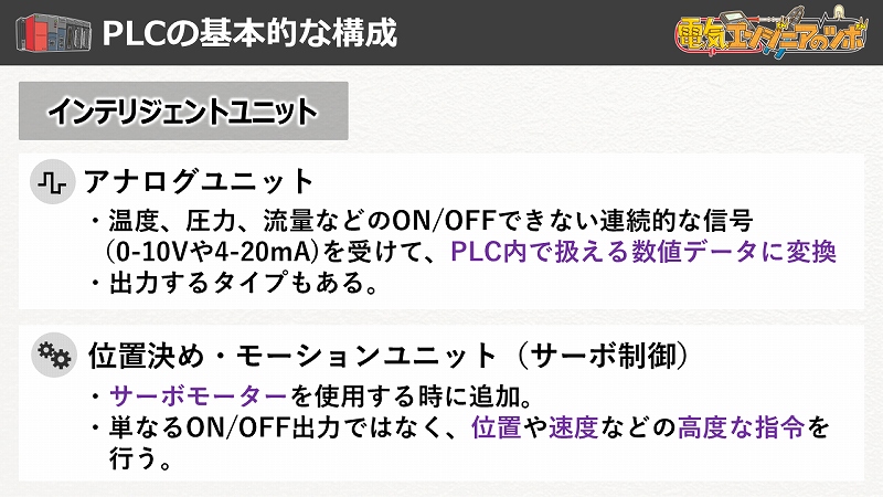 PLC構成_インテリジェントユニット